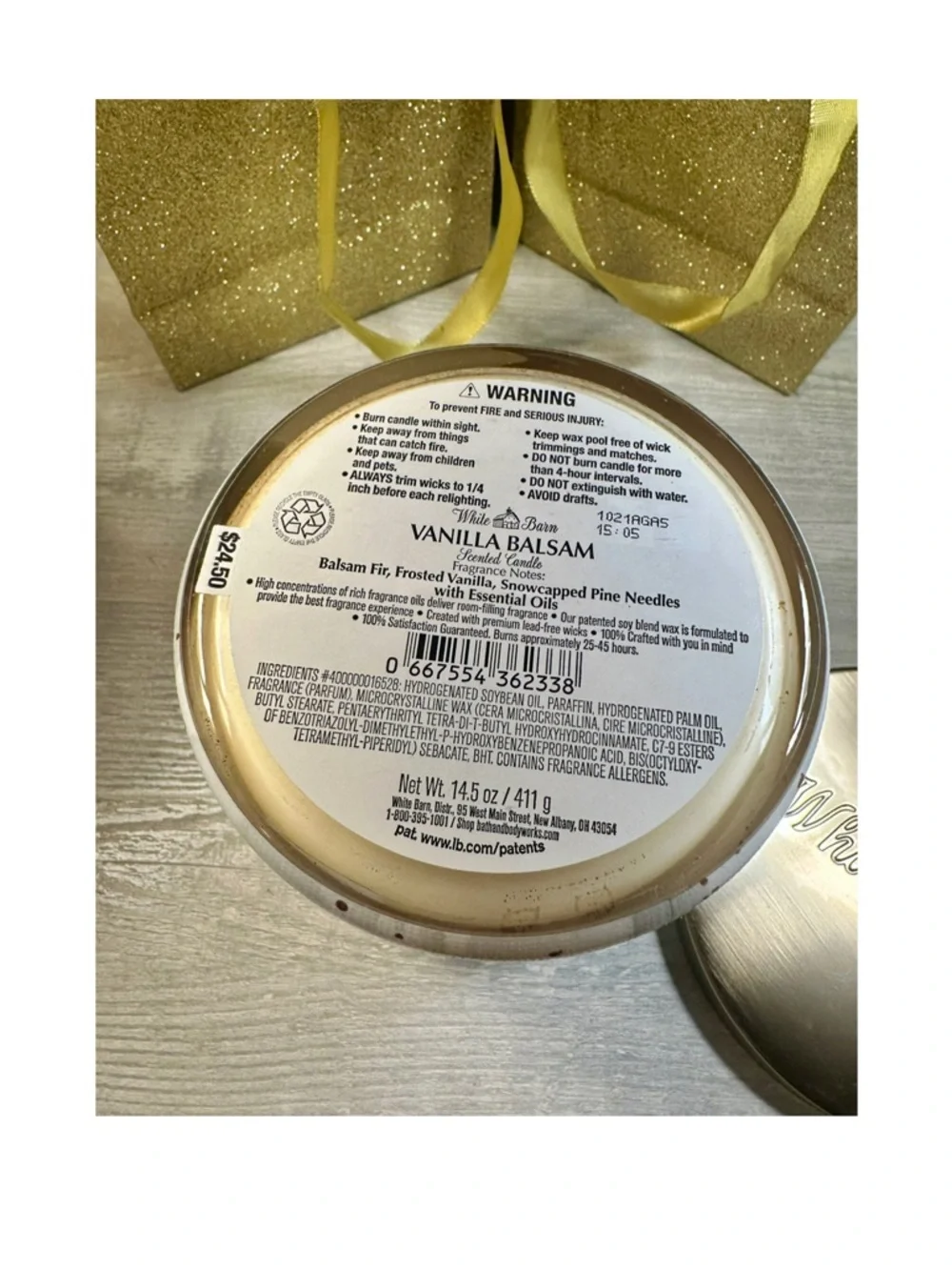 White Barn 3-Wick Candle - Picture 2 of 2